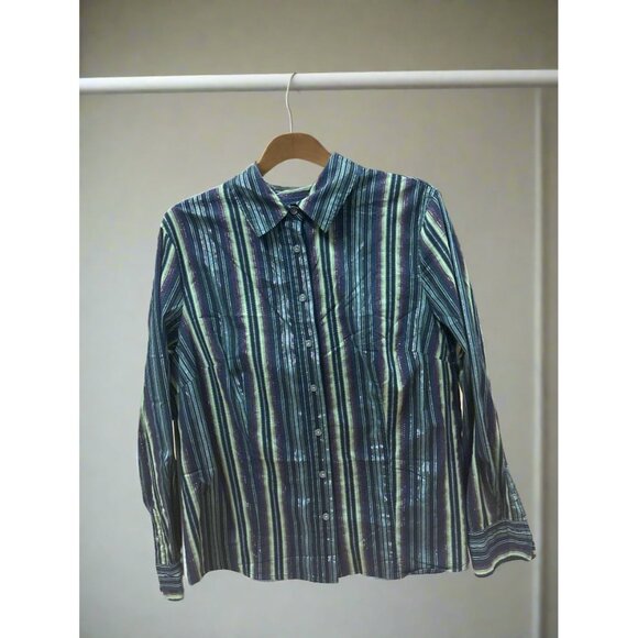 Attention Women’s Button Down Shirt - Picture 2 of 4